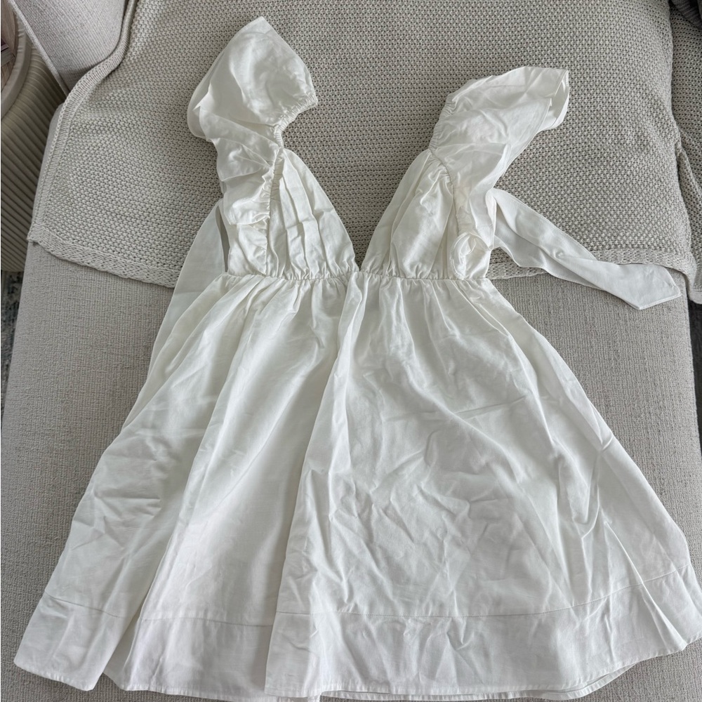 Linen White Dress
